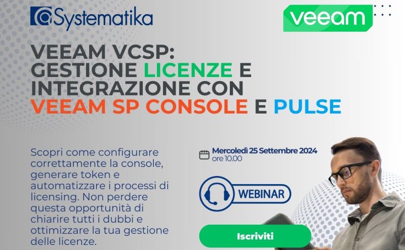 Licenze VCSP: Integrazione e gestione con Veeam Service Provider Console e Pulse